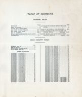 Table of Contents, Sioux County 1916